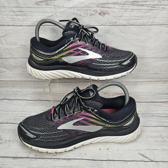 Brooks Womens Glycerin 15 1202471B088 Black Silver Pink Running Shoes Size 8 B - Picture 2 of 9